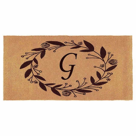 Calloway Mills Monogram Door Mat, Coir, Black, Natural, 36 in W x 72 in L 103363672G